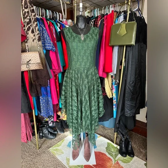 The Paragon | Dresses | Formal Dress Small Green Earth Tone Tiered Handkerchief Hem Sleeveless | Poshmark The Paragon | Dresses | Formal Dress Small Green Earth Tone Tiered Handkerchief Hem Sleeveless | Poshmark